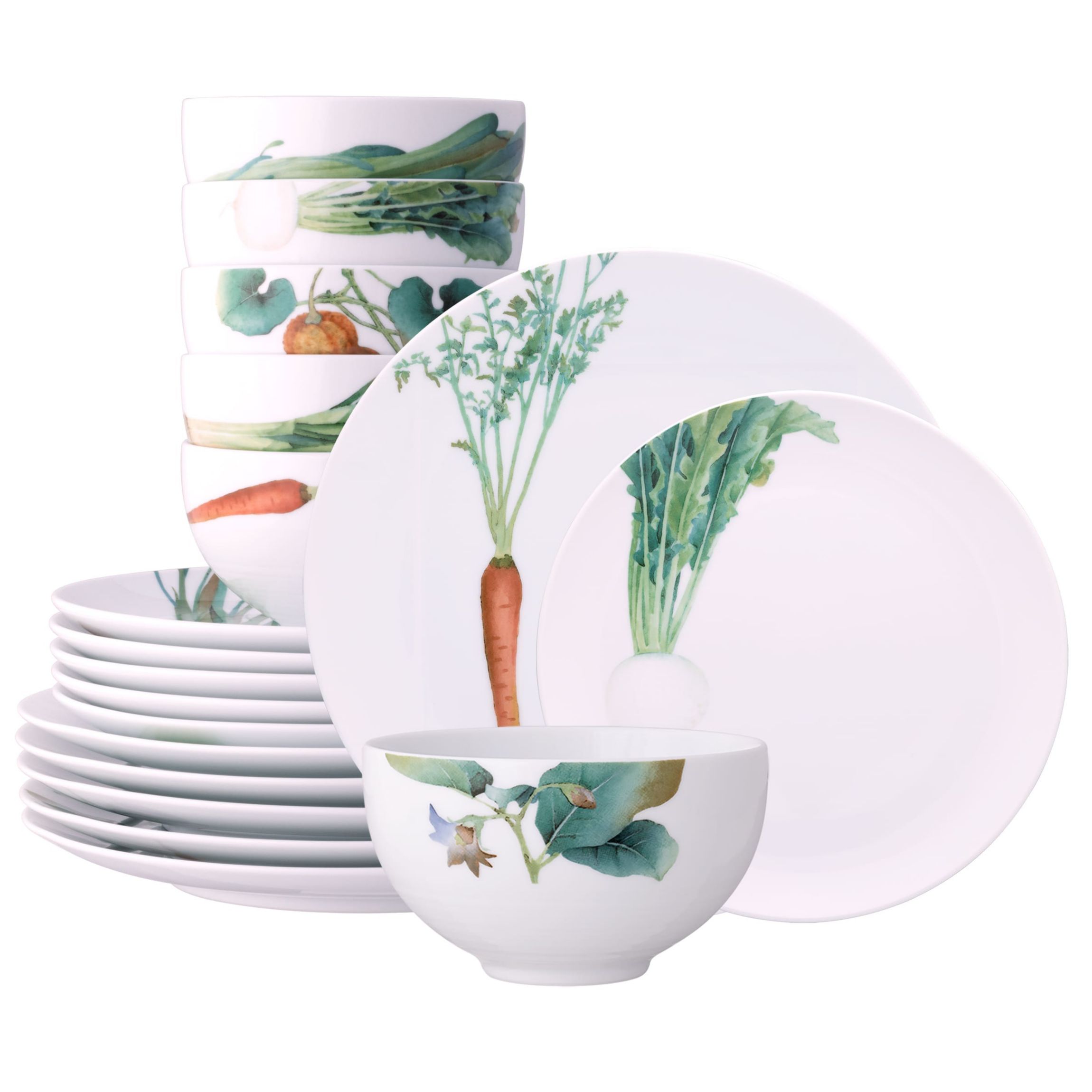 Kyoka Shunsai 18-Piece Dinnerware Set, Service for 6
