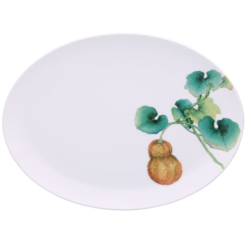 Kyoka Shunsai Oval Platter, 14.5"
