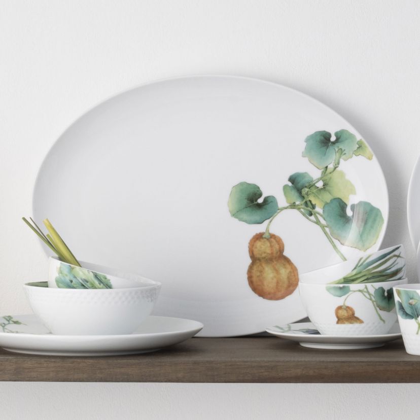 Kyoka Shunsai Oval Platter, 14.5"
