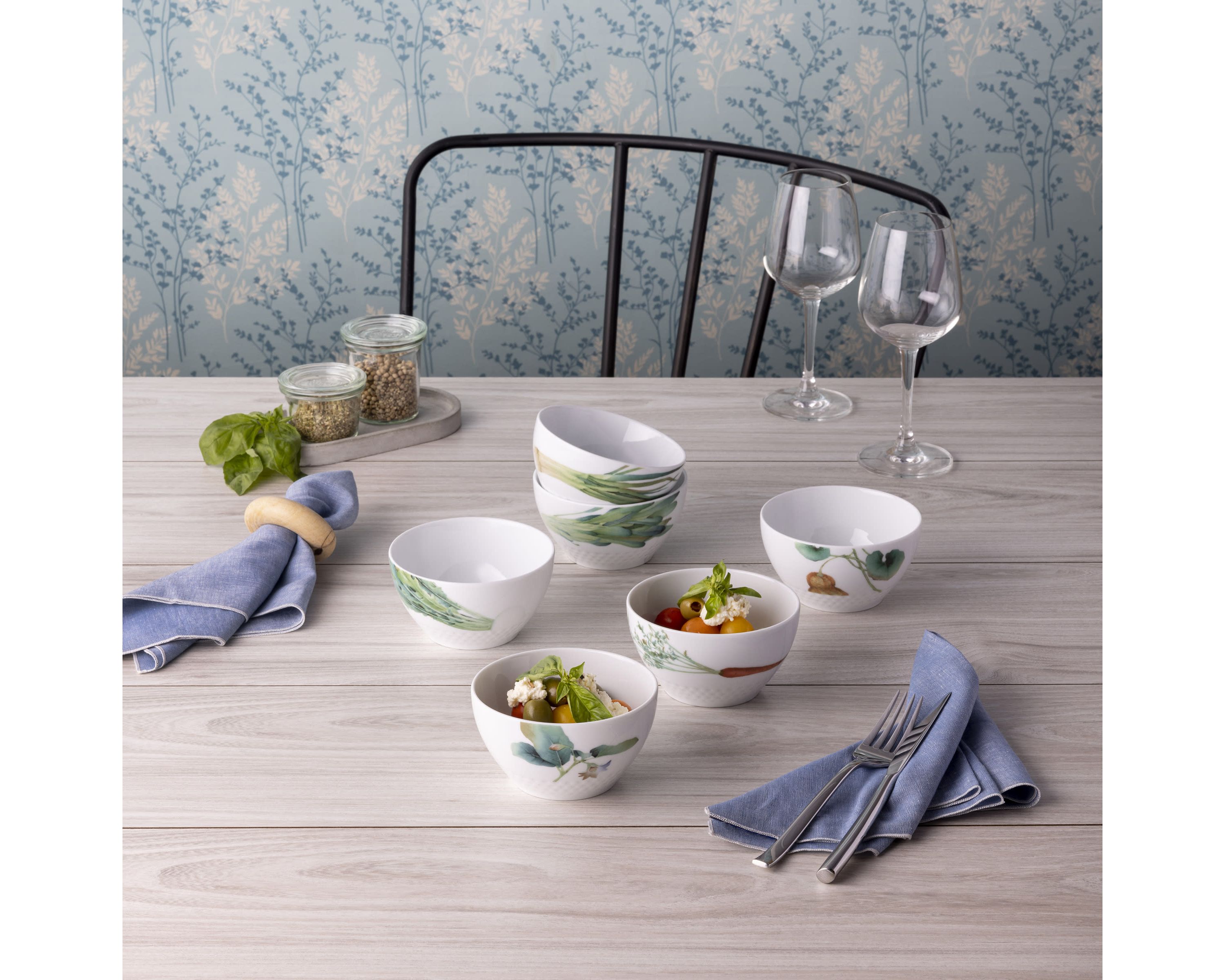 Kyoka Shunsai Set of 6 Bowls, 4.25", 12 oz.