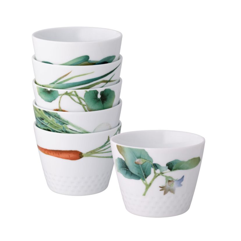 Kyoka Shunsai Set of 6 Japanese Cups, 3.5", 7 oz.
