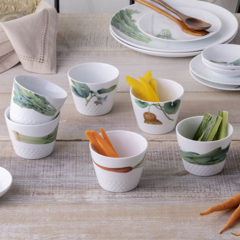 Kyoka Shunsai Set of 6 Japanese Cups, 3.5", 7 oz.