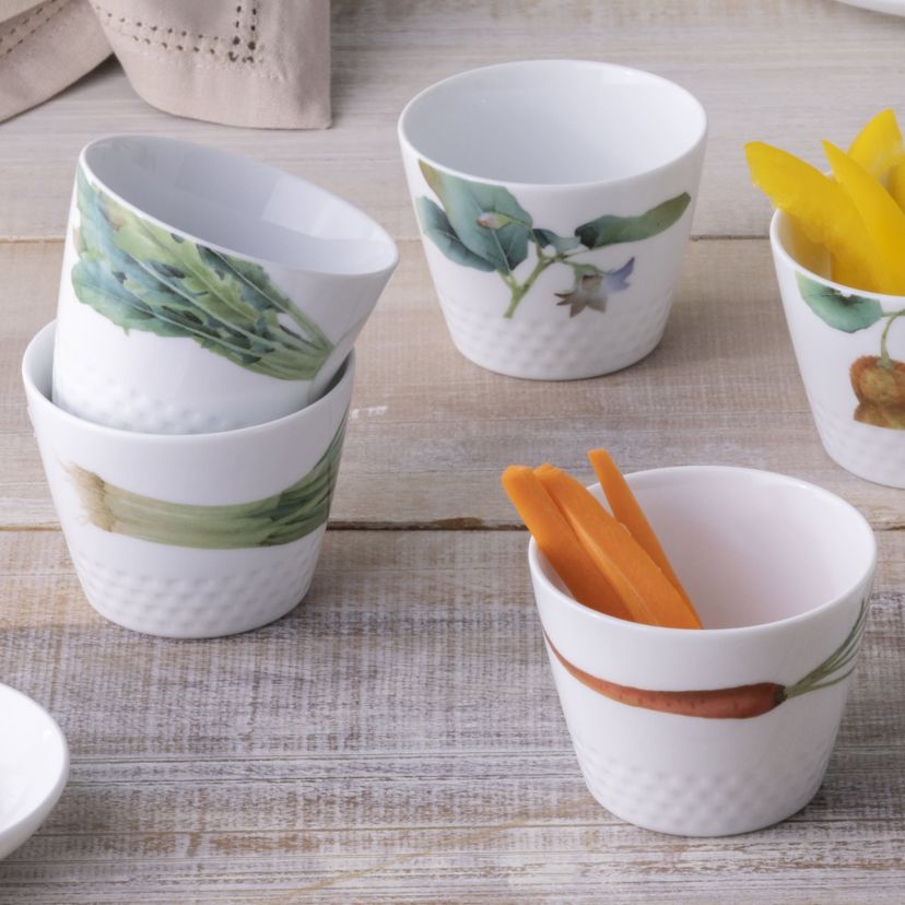 Kyoka Shunsai Set of 6 Japanese Cups, 3.5", 7 oz.