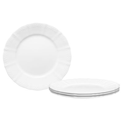 Cher Blanc Set Of 4 Dinner Plates, 11"