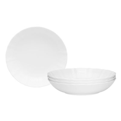 Cher Blanc Set Of 4 Pasta/Soup Bowls, 8-1/4", 27 Oz.