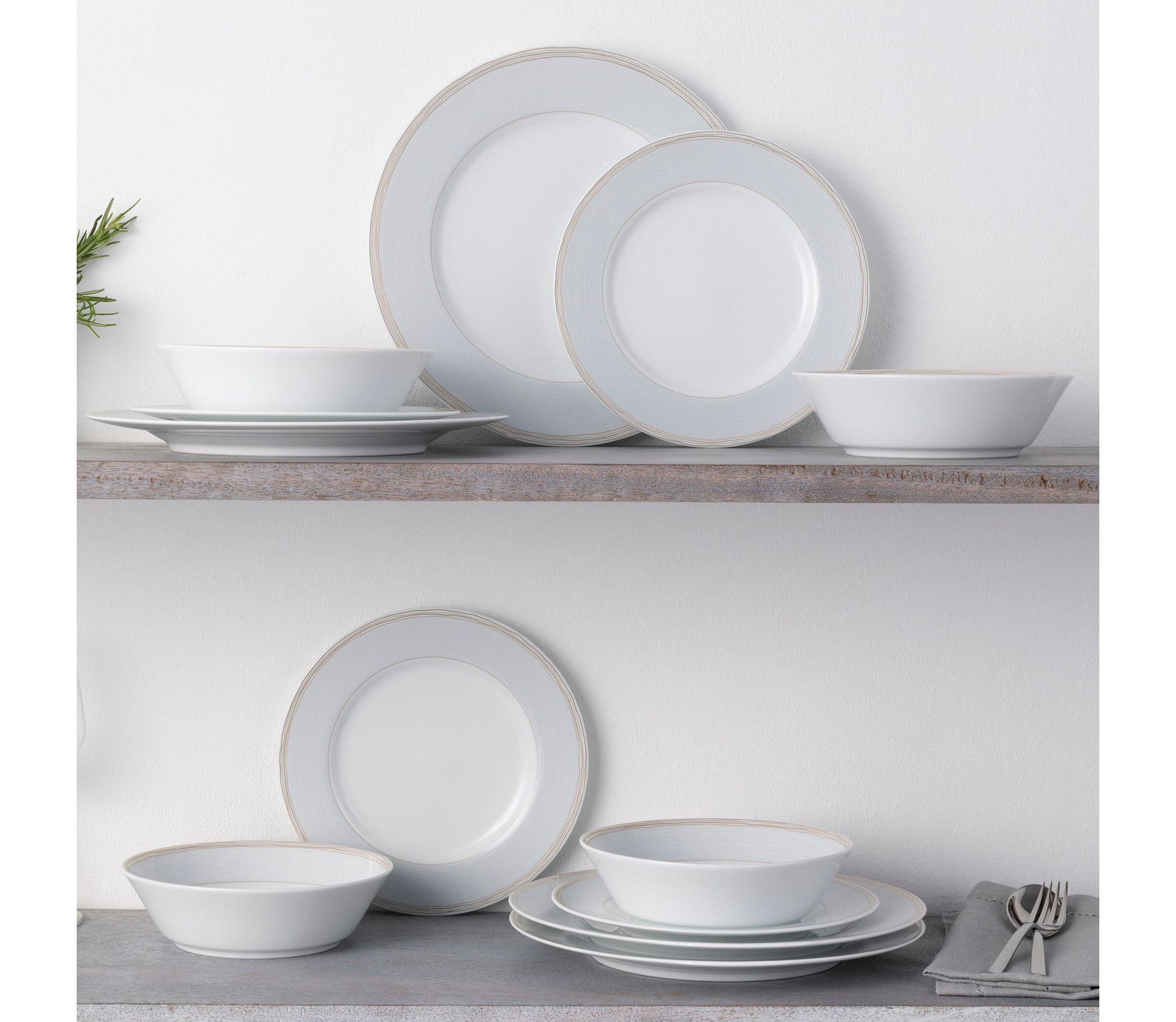 Linen Road 12-Piece Dinnerware Set, Service for 4