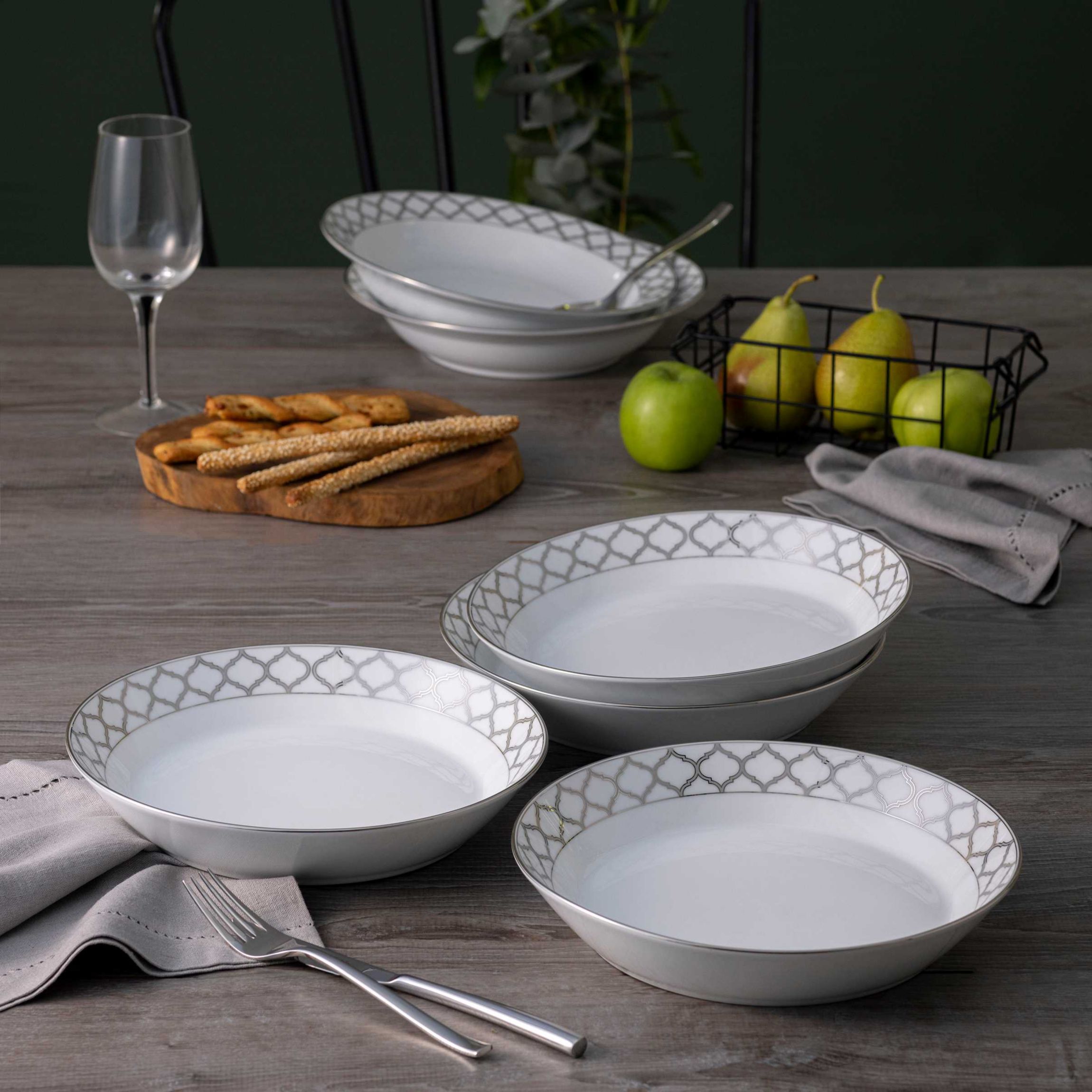 Eternal Palace Set of 4 Rim Dinner Bowls, 10", 25 oz.