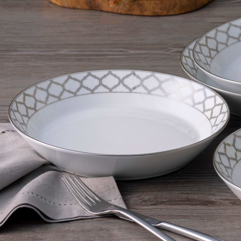 Eternal Palace Set of 4 Rim Dinner Bowls, 10", 25 oz.