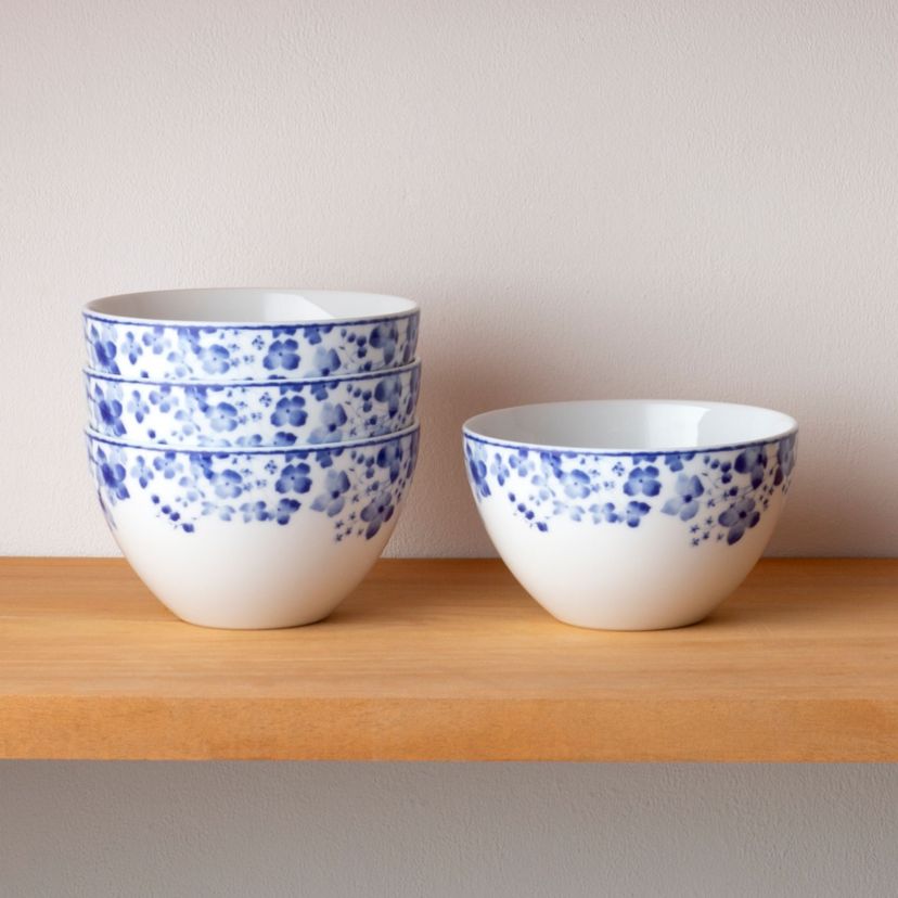 Bloomington Road Set Of 4 Cereal Bowls, 6", 29-1/2 Oz.