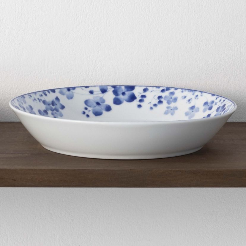 Bloomington Road Blue Set Of 4 Coupe Dinner Bowls, 9-3/4", 43 oz.