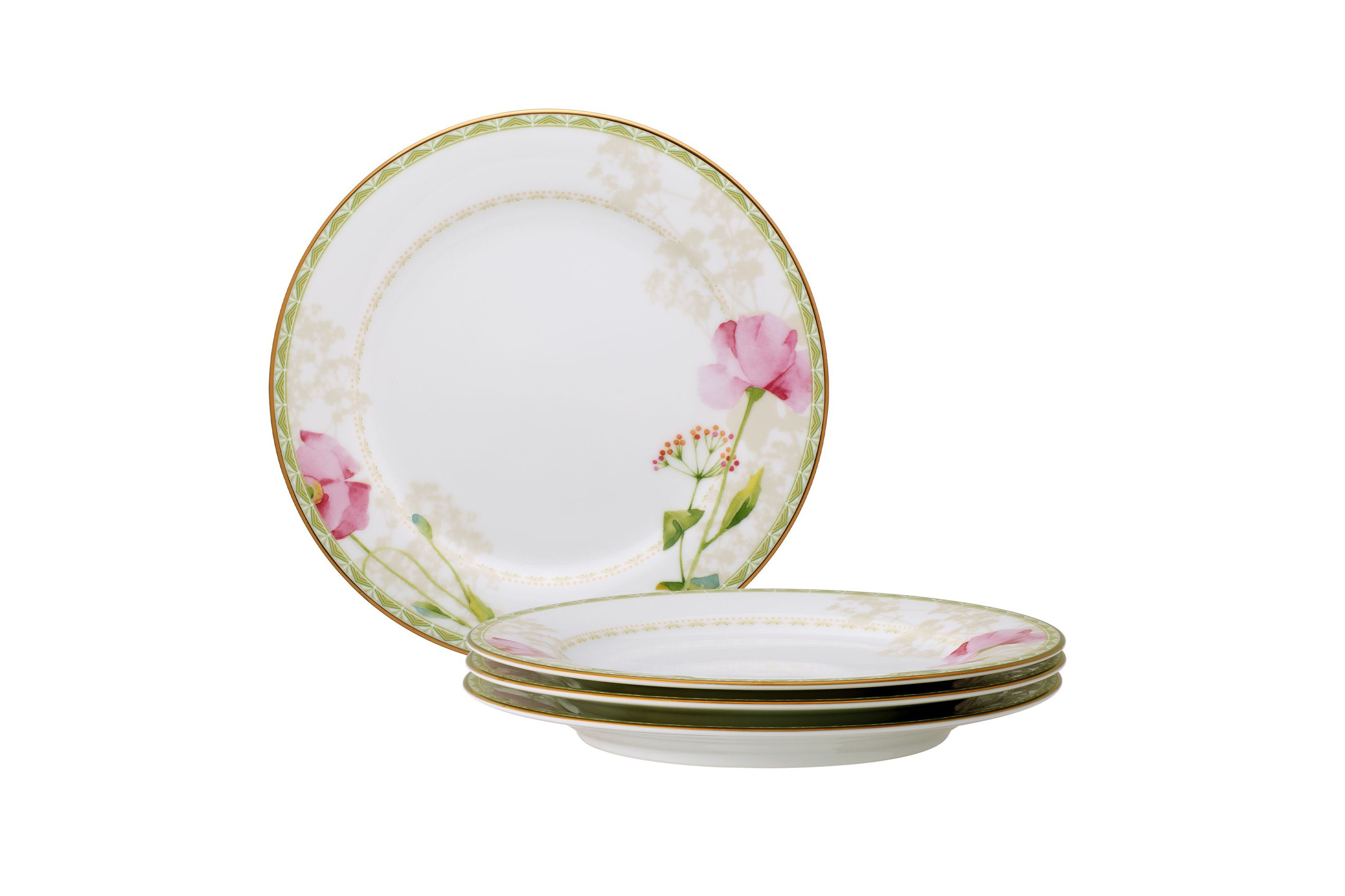 Poppy Place Set Of 4 Salad Plates, 8 1/4"