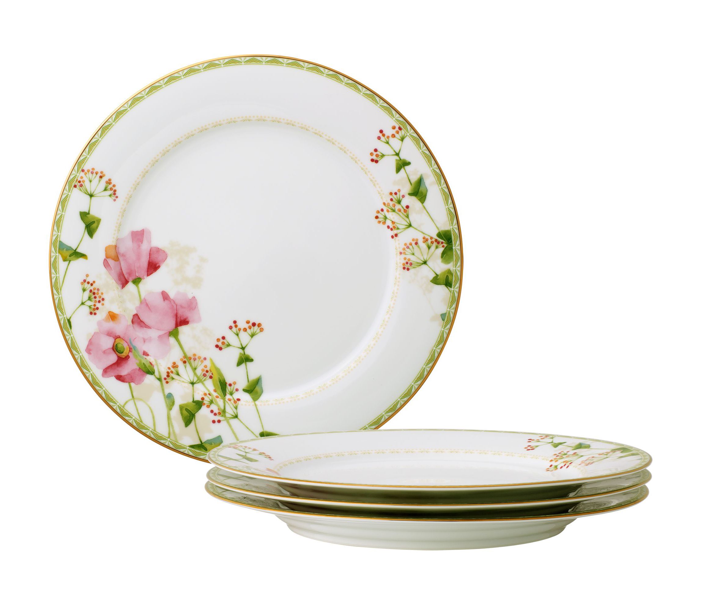 Poppy Place Set Of 4 Dinner Plates, 10-1/2"