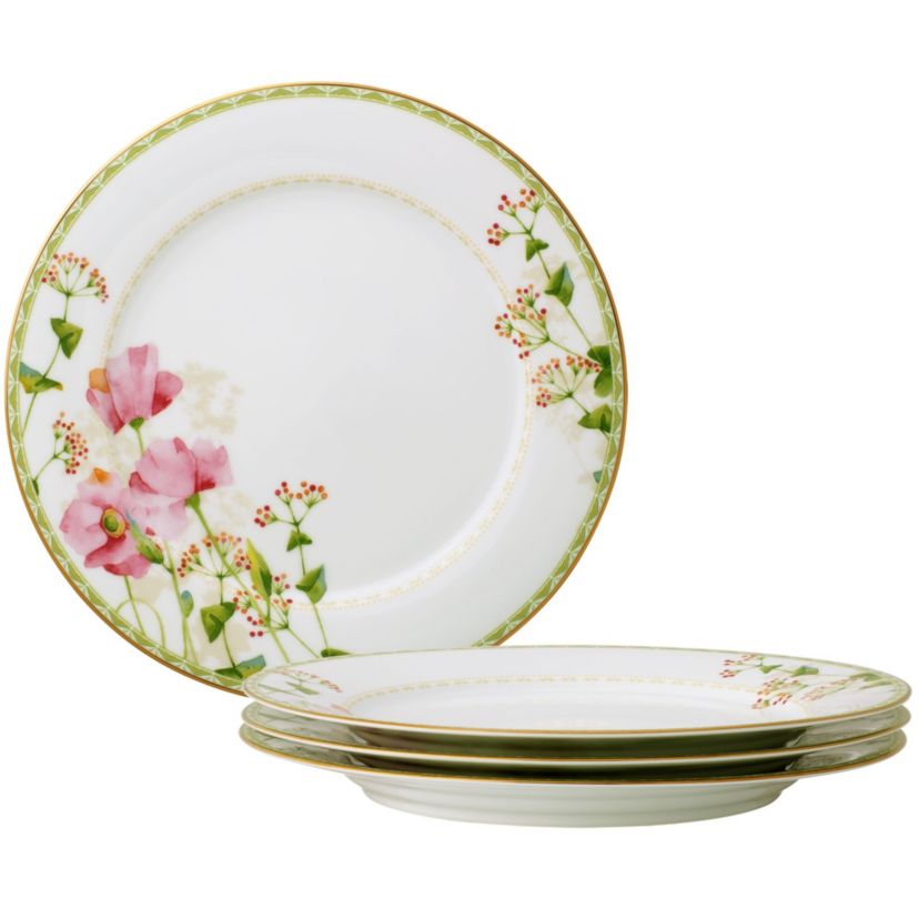 Poppy Place Set Of 4 Dinner Plates, 10-1/2"