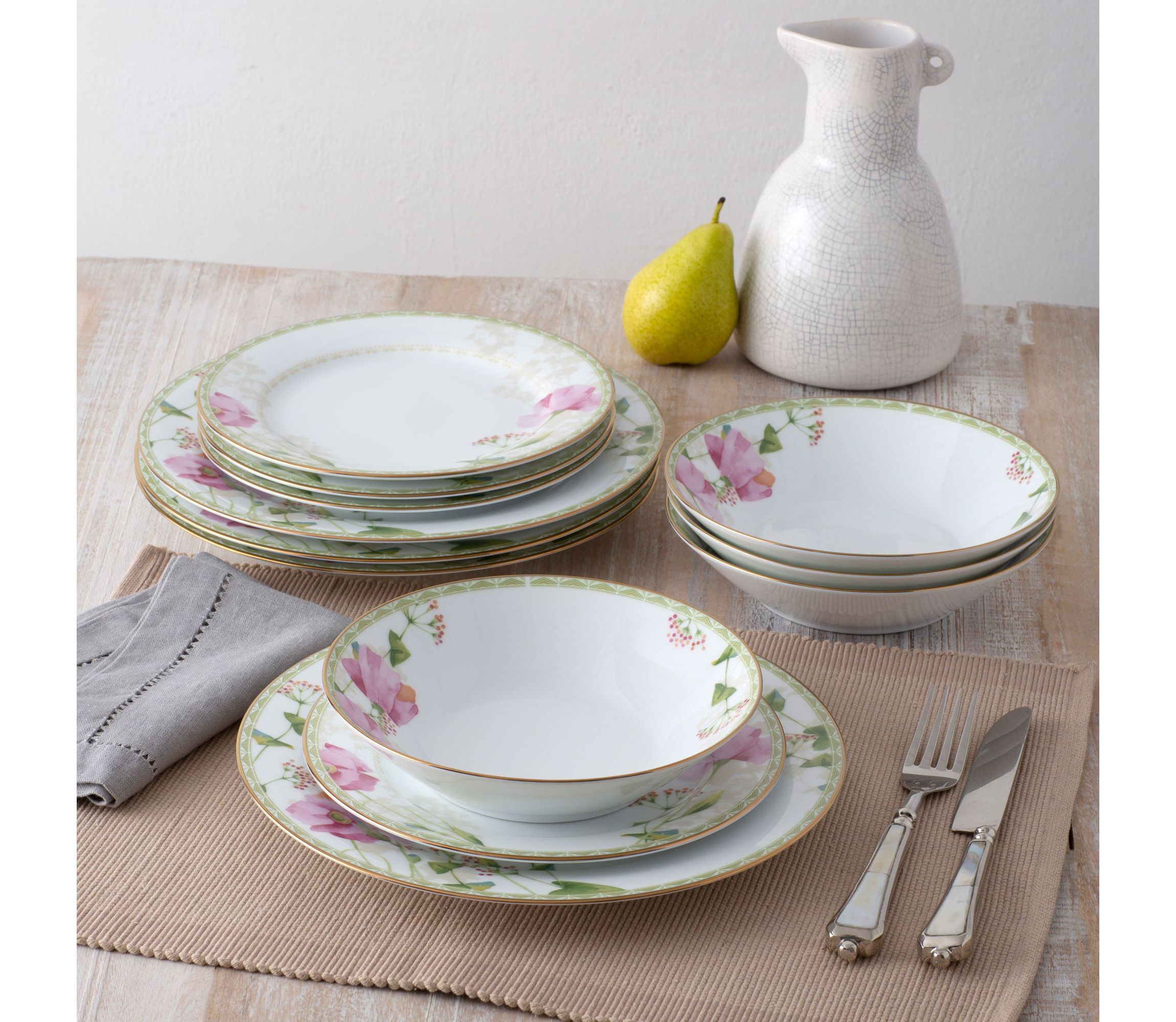 Poppy Place Set Of 4 Dinner Plates, 10-1/2"