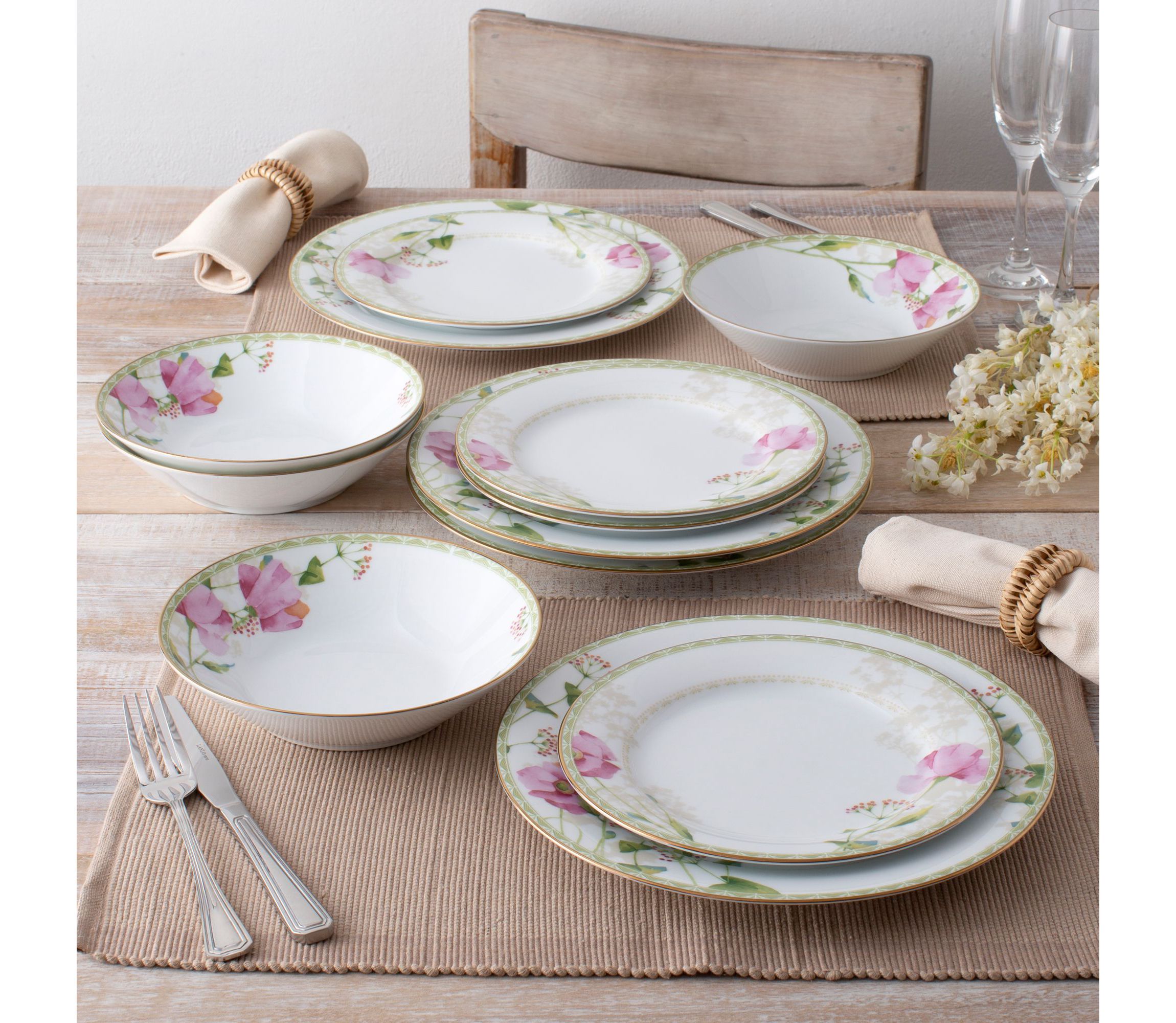 Poppy Place Set Of 4 Dinner Plates, 10-1/2"
