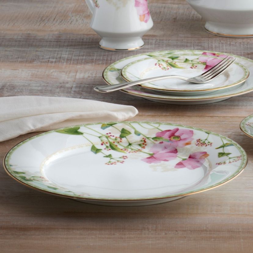 Poppy Place Set Of 4 Dinner Plates, 10-1/2"