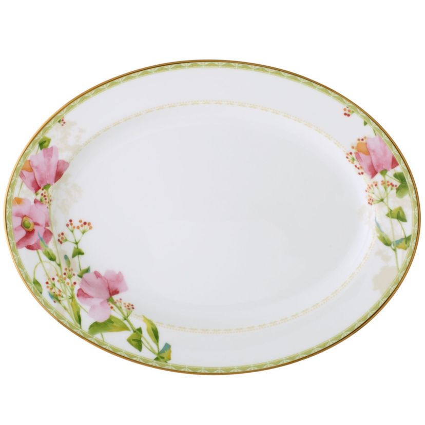 Poppy Place Oval Platter, 14"