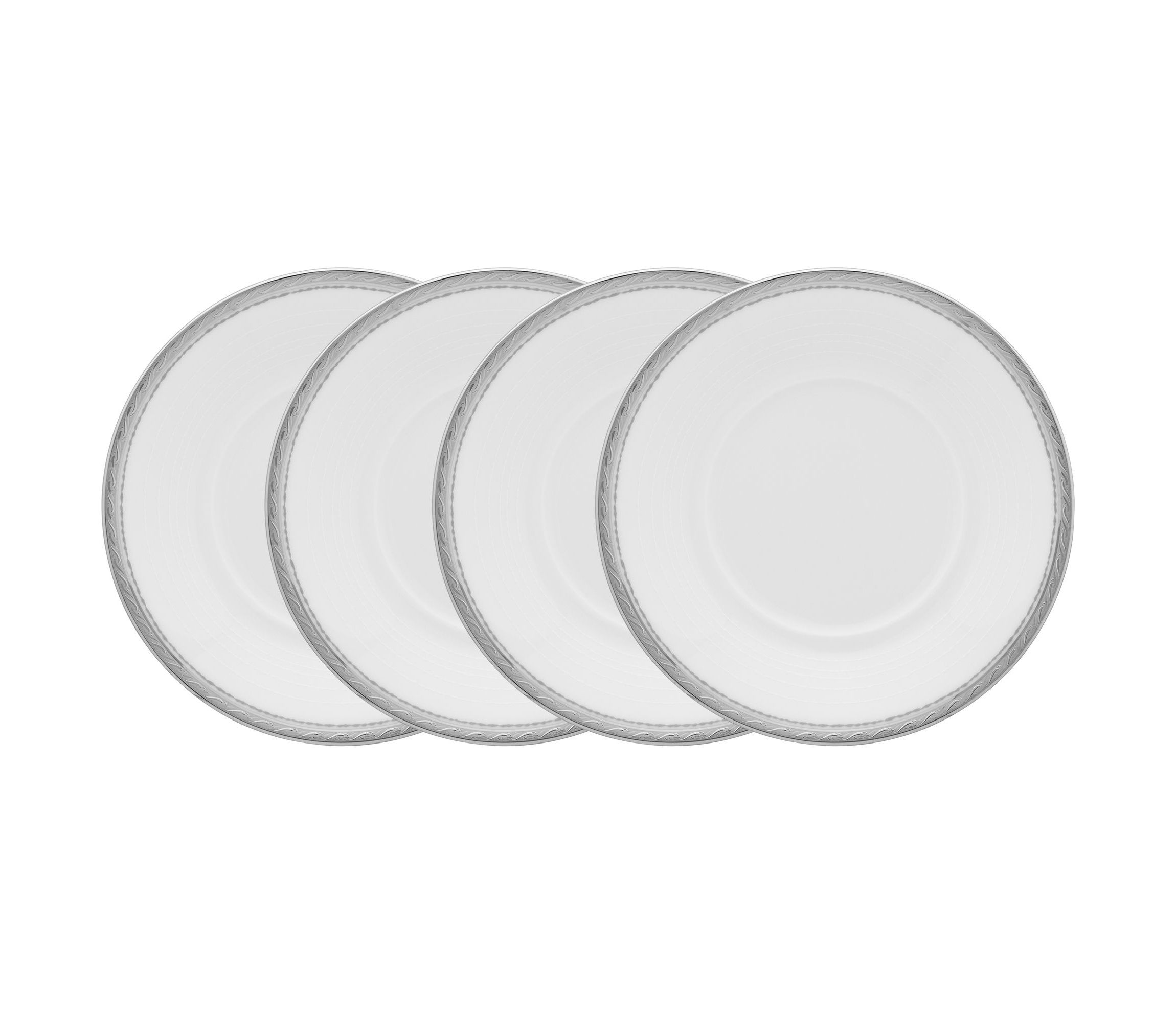 Whiteridge Platinum Set Of 4 Saucers, 6"