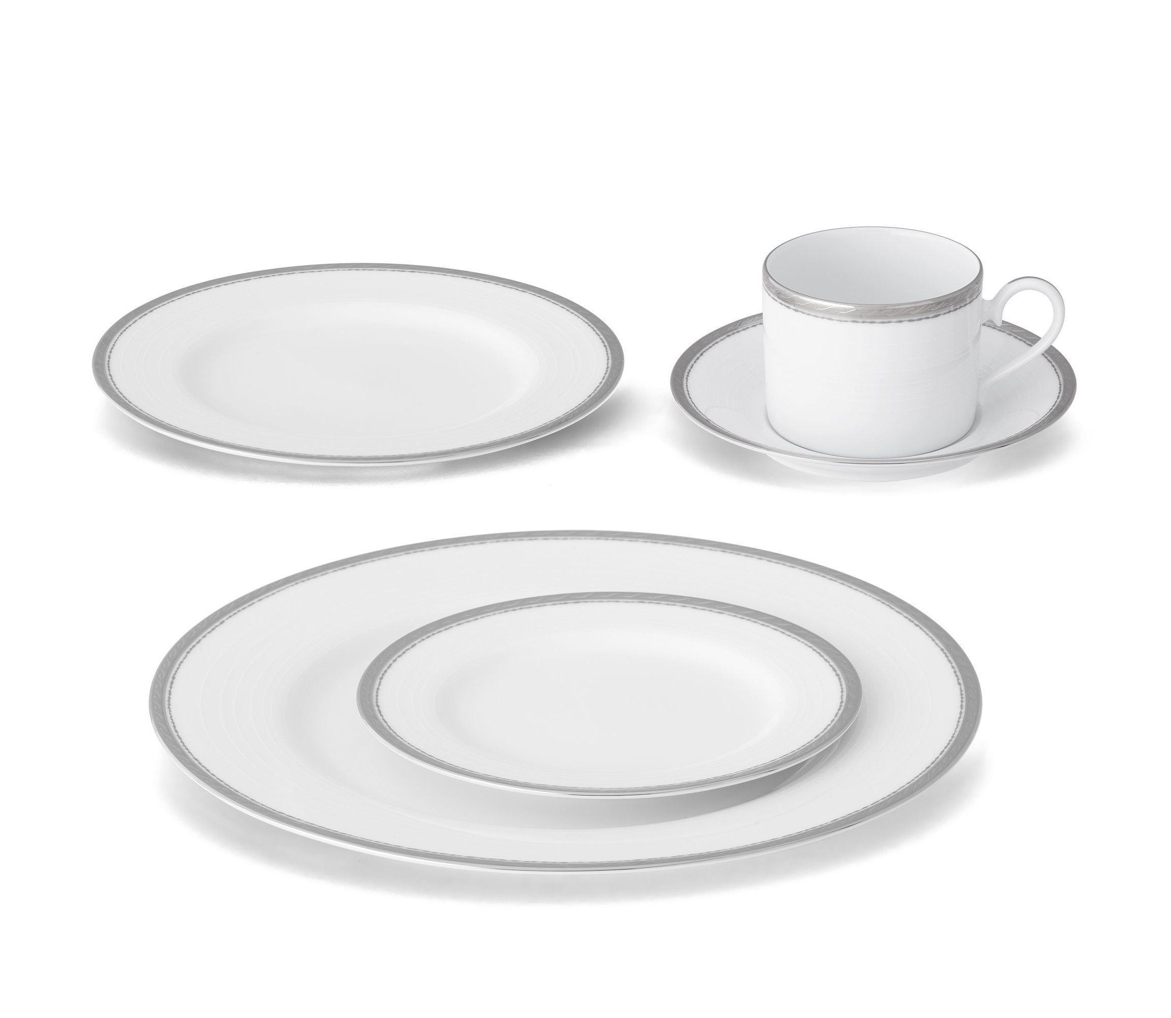 Whiteridge Platinum Set Of 4 Saucers, 6"