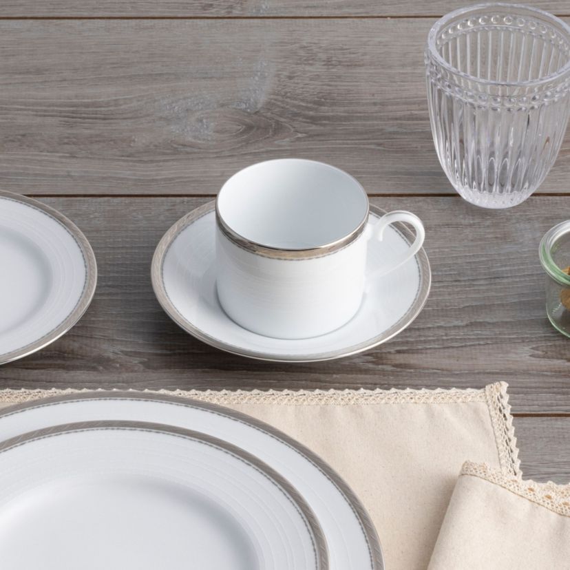 Whiteridge Platinum Set Of 4 Saucers, 6"