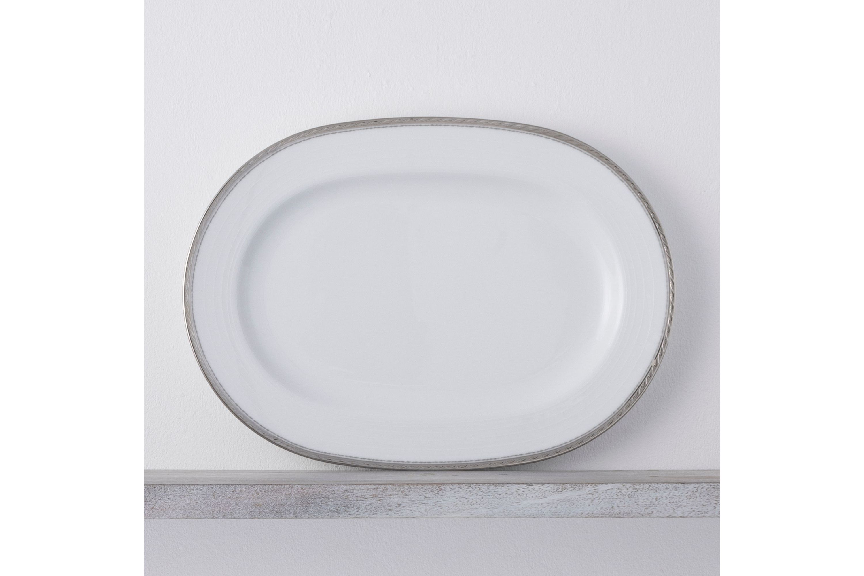 Whiteridge Platinum Oval Platter, 14"
