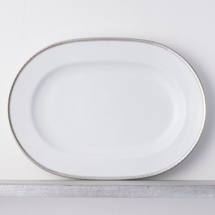 Whiteridge Platinum Oval Platter, 16"