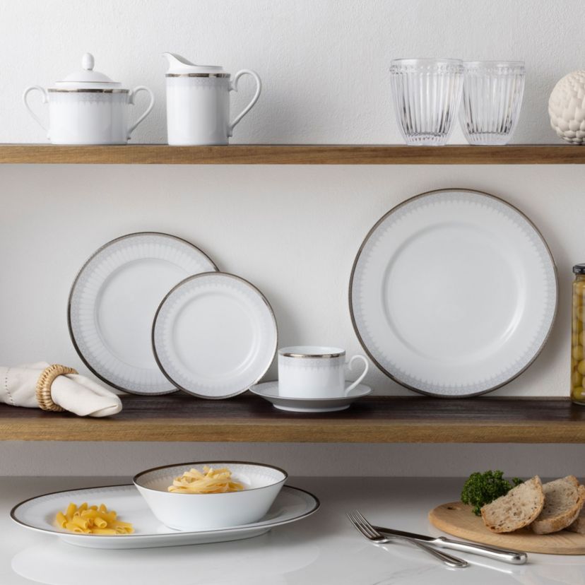 Silver Colonnade Set Of 4 Salad Plates, 8-1/4"