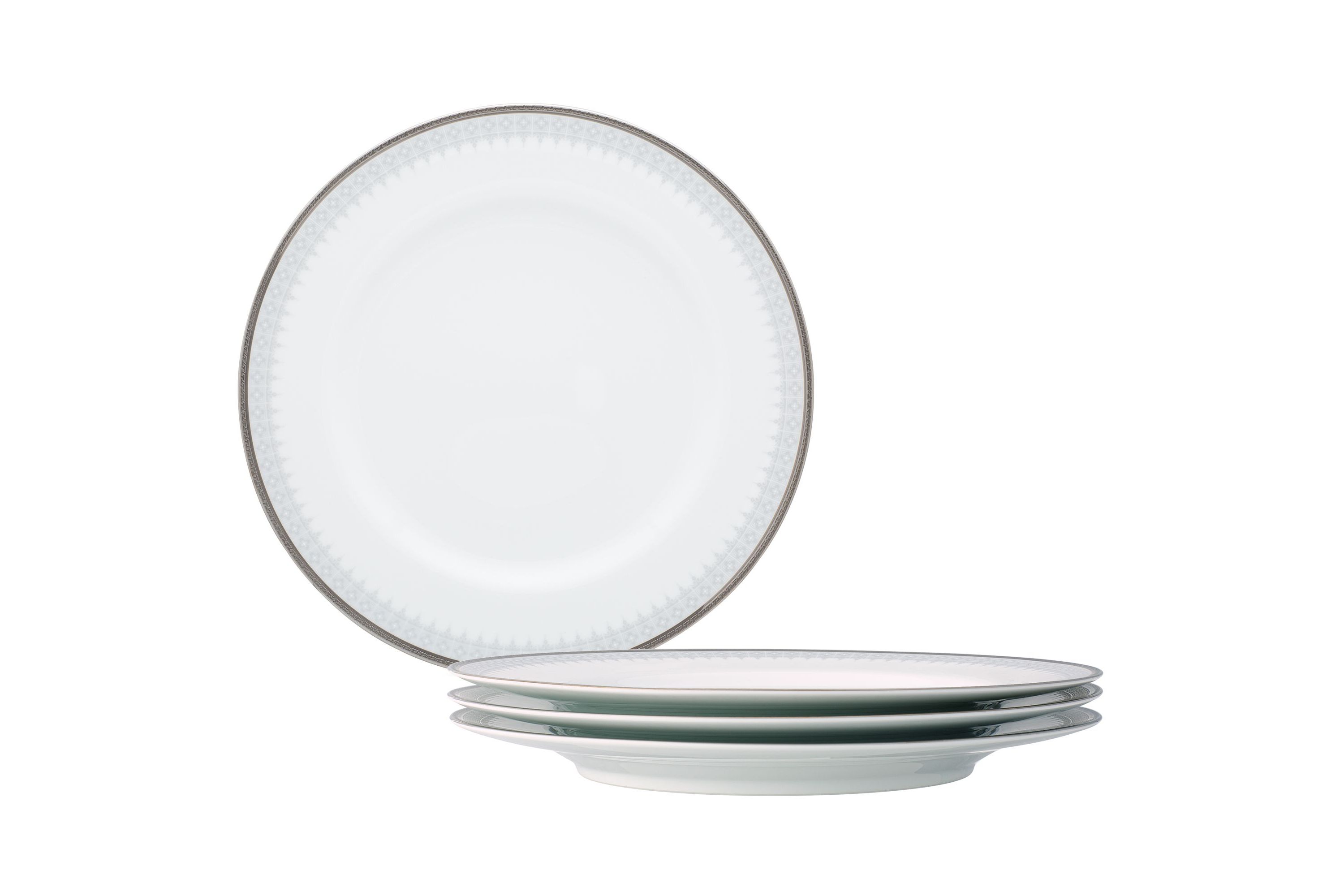Silver Colonnade Set Of 4 Dinner Plates, 10-1/2"