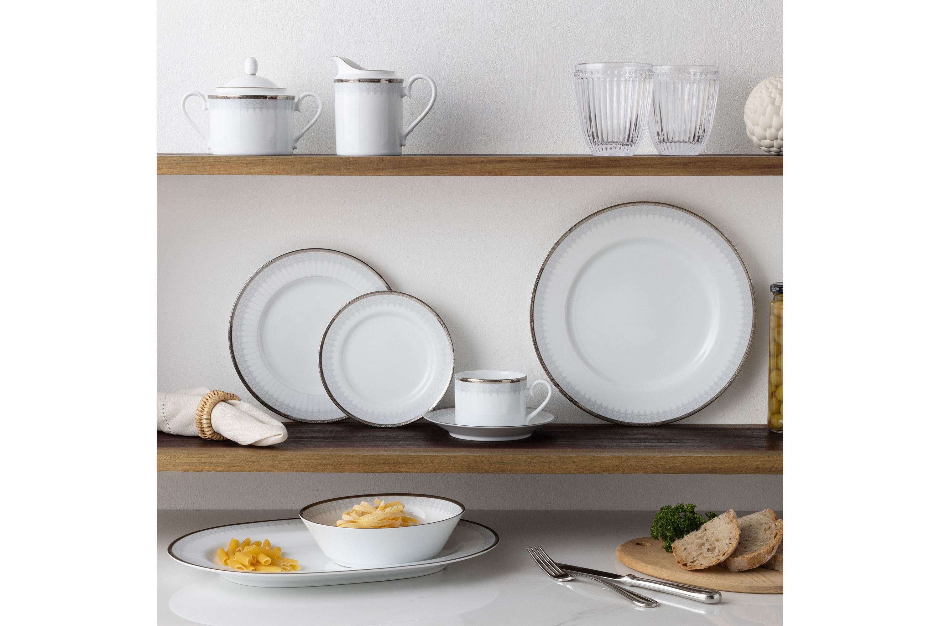 Silver Colonnade Set Of 4 Dinner Plates, 10-1/2"