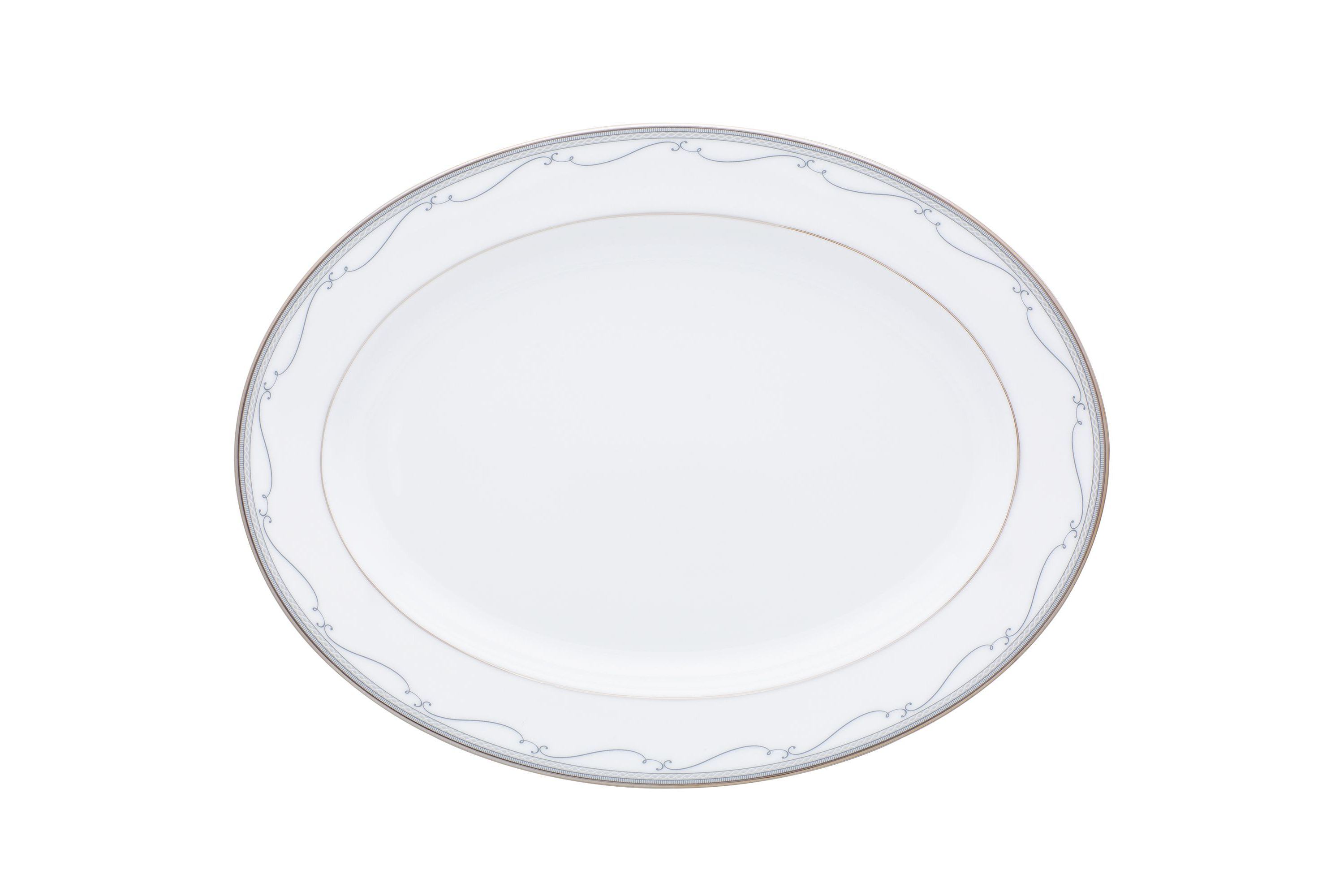 Satin Flourish Oval Platter, 16"