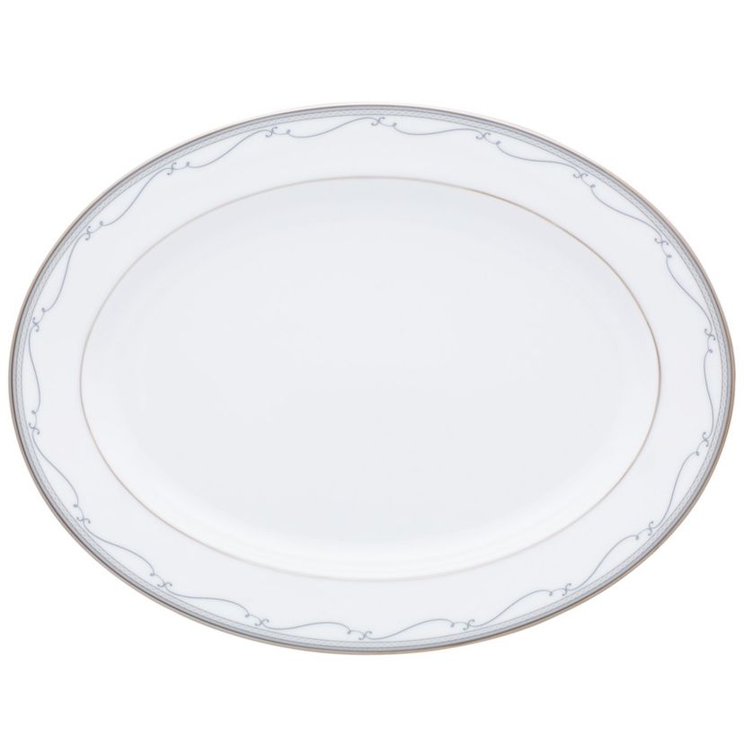 Satin Flourish Oval Platter, 16"