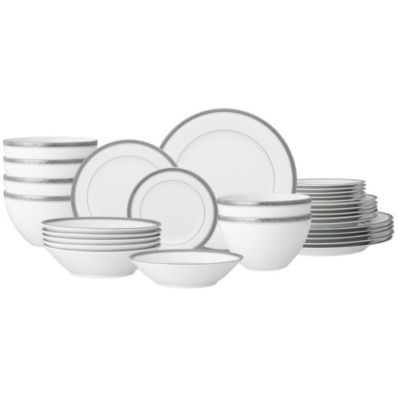 Noritake Charlotta Platinum 30-Piece Dinnerware Set