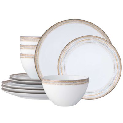 Noritake Raylan 12-Piece Dinnerware Set, Service for 4, White