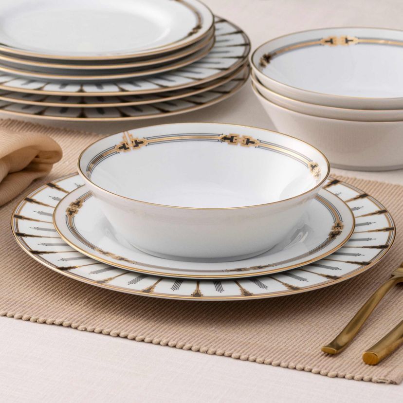 Empire Gold Collection 12-Piece Dinnerware Set, Service For 4