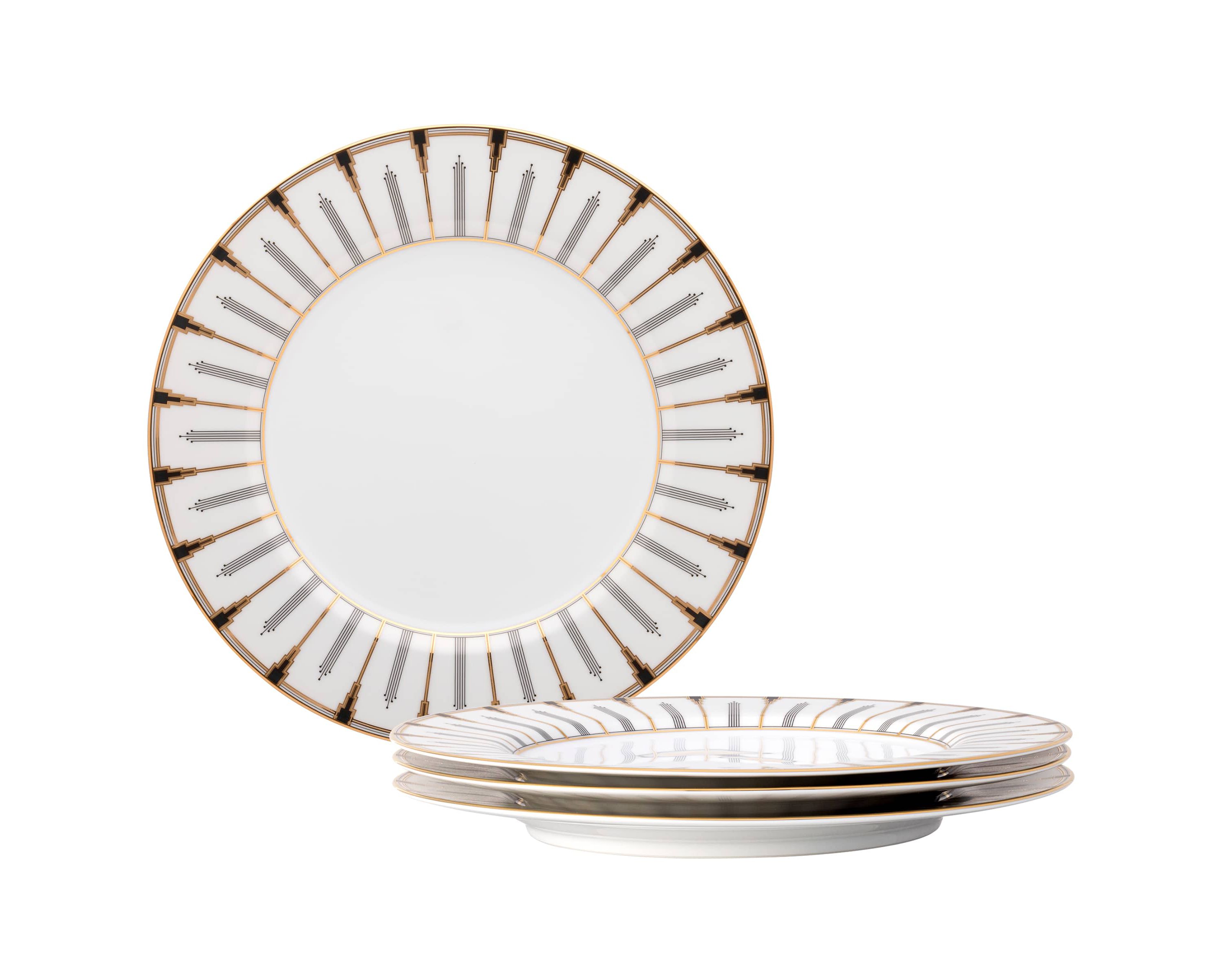 Empire Gold Collection Set Of 4 Dinner Plates, 10.50"