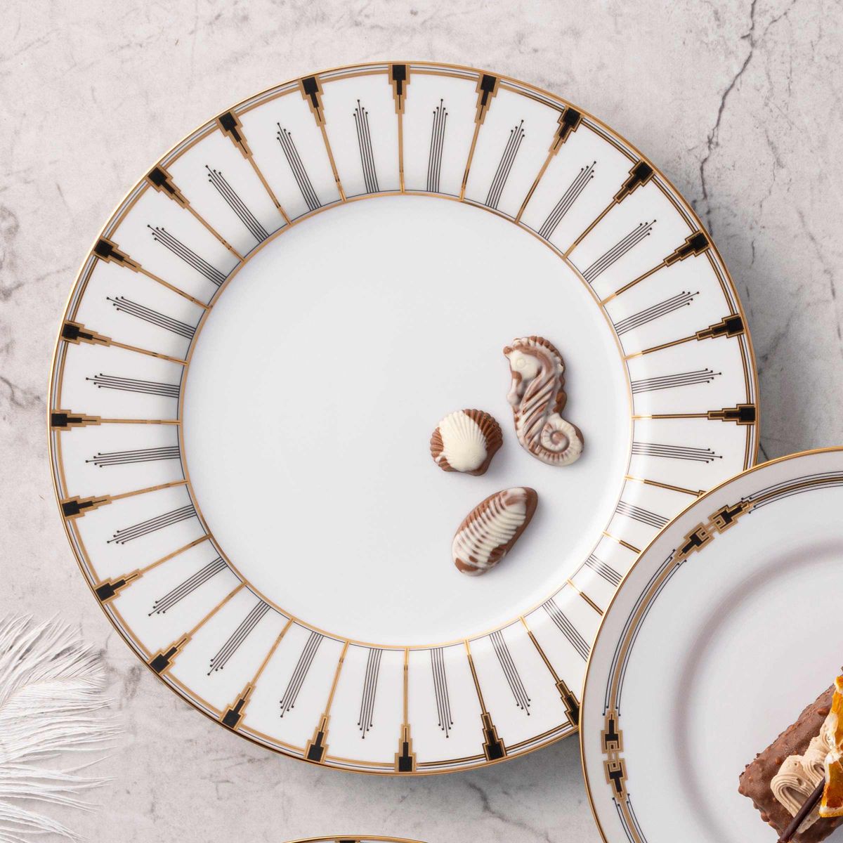 Empire Gold Set Of 4 Dinner Plates, 10.50"