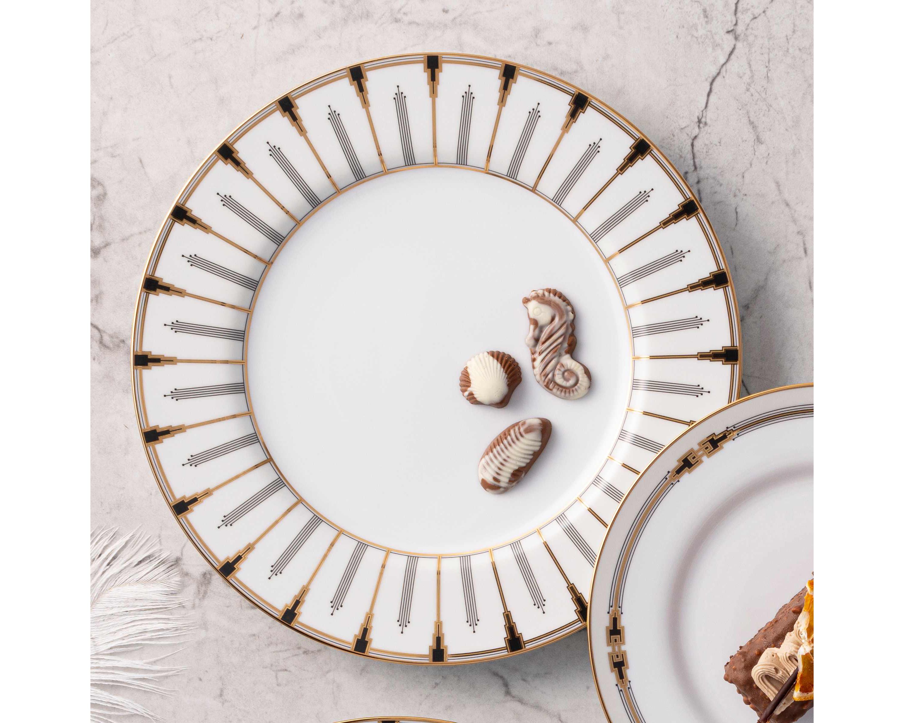 Empire Gold Collection Set Of 4 Dinner Plates, 10.50"
