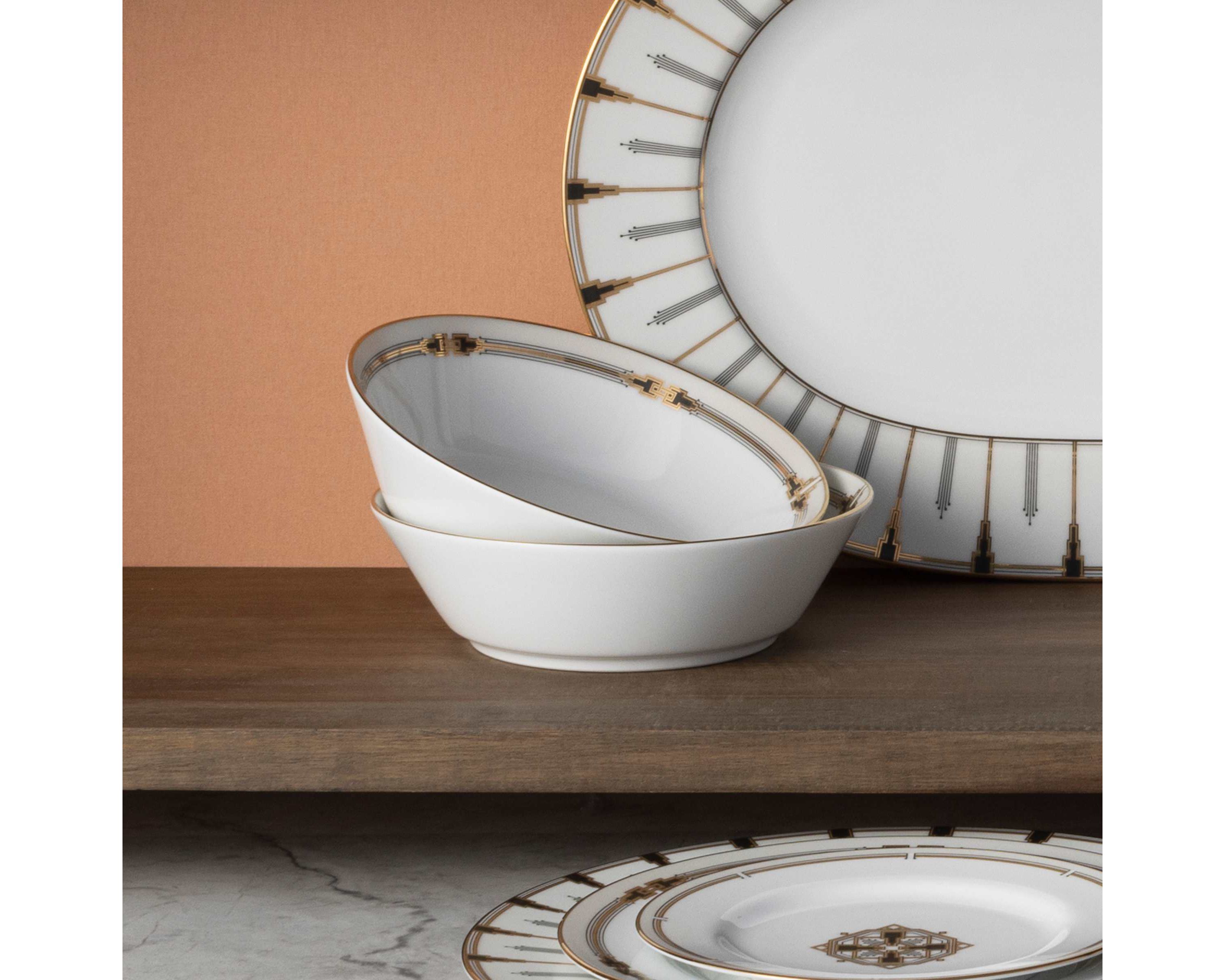 Empire Gold Set Of 4 Soup Bowls, 7", 22 oz.