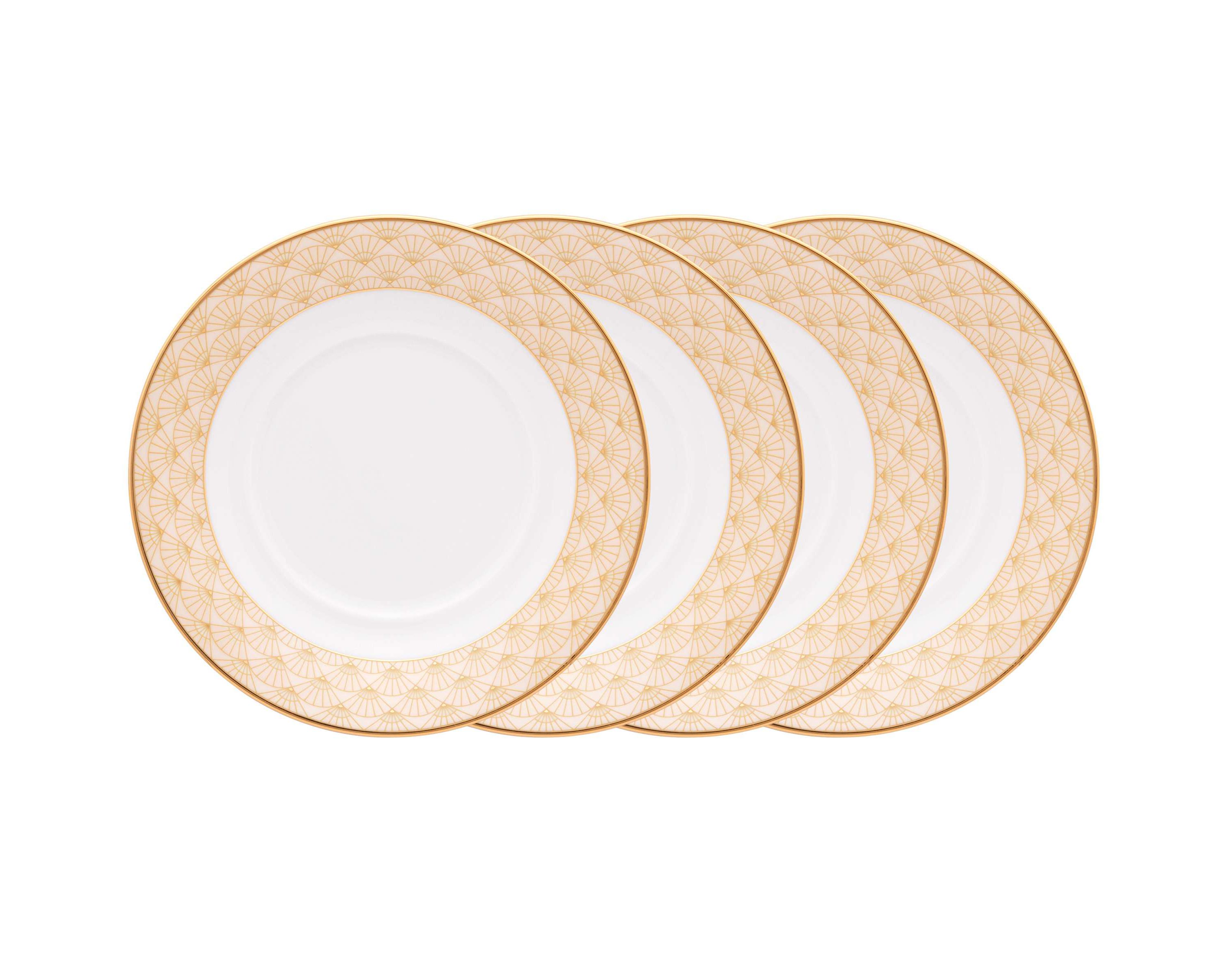 Trocadero Gold Collection Set Of 4 Saucers, 6"