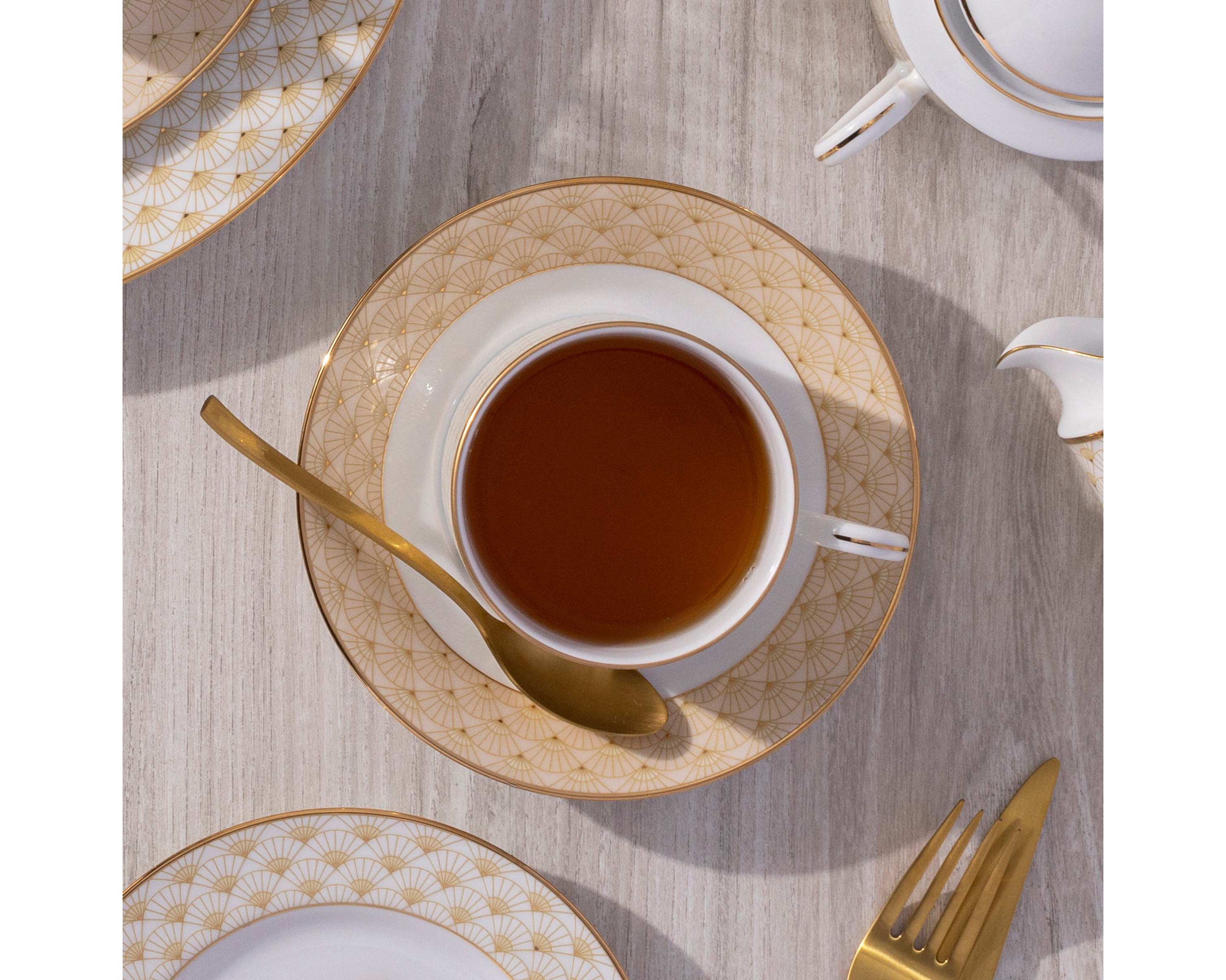 Trocadero Gold Collection Set Of 4 Saucers, 6"