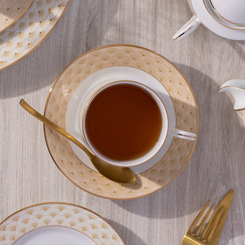 Trocadero Gold Collection Set Of 4 Saucers, 6"
