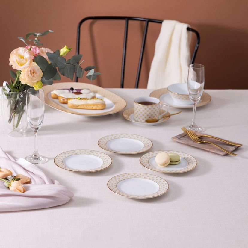 Trocadero Gold Collection Set Of 4 Bread & Butter/Appetizer Plates, 6.5"