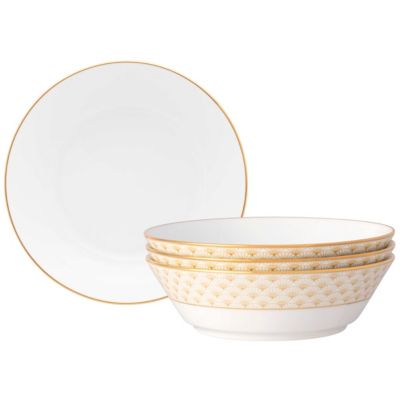 Noritake Trocadero Gold Set Of 4 Soup Bowls, 7", 22 oz