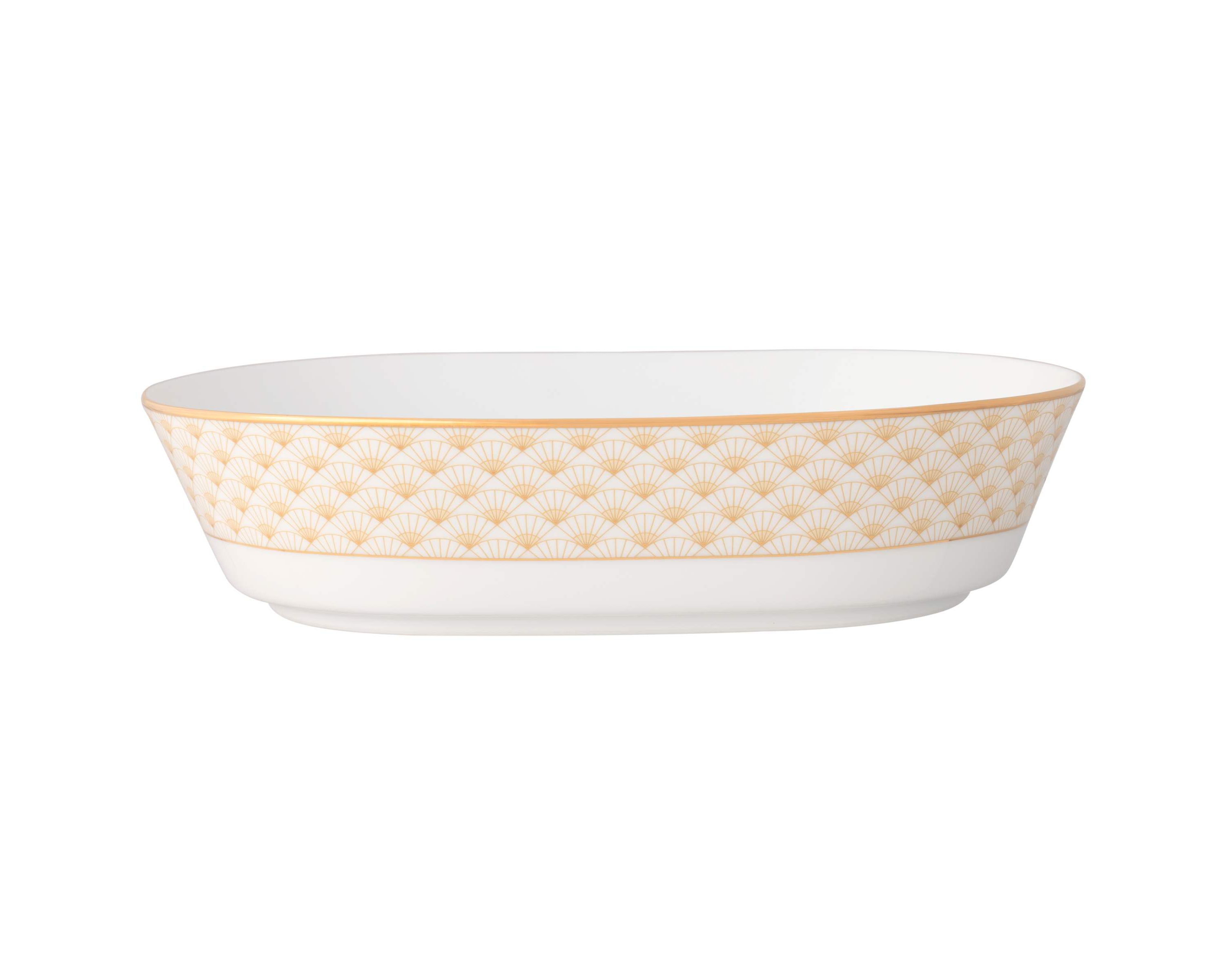 Trocadero Gold Oval Vegetable Bowl, 9.75", 46 oz.