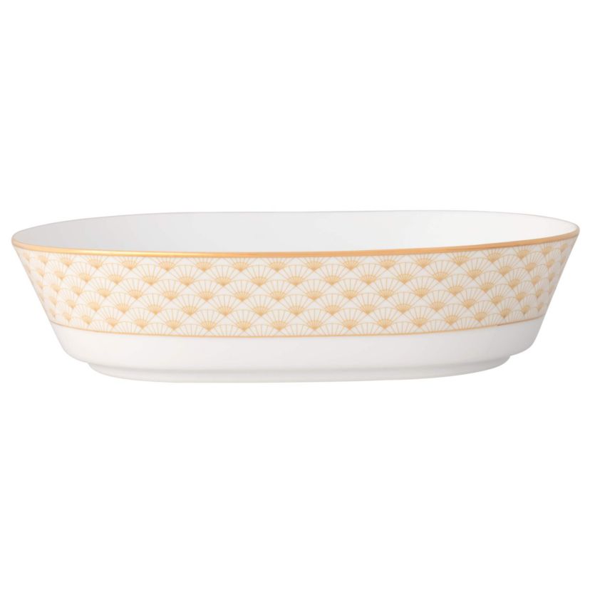 Trocadero Gold Oval Vegetable Bowl, 9.75", 46 oz.