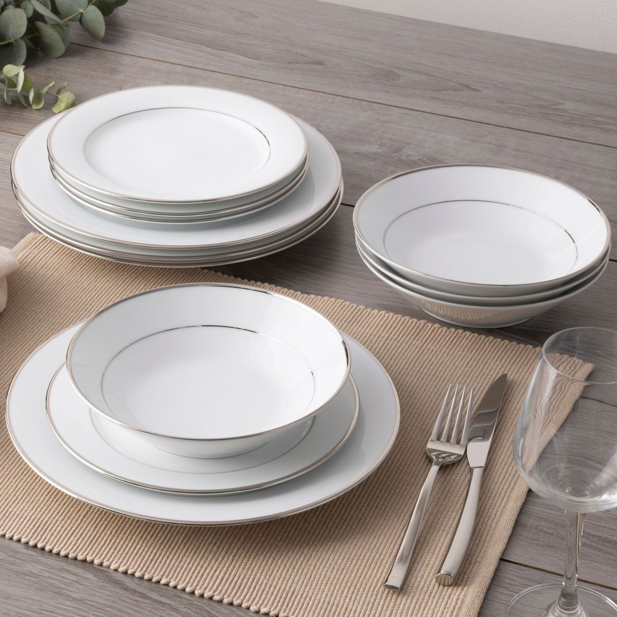 Spectrum 12-Piece Dinnerware Set, Service for 4