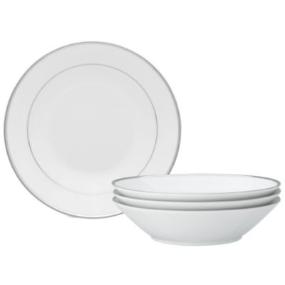 Noritake Spectrum Set Of 4 Soup Bowls, 7-1/2", 12 oz, Platinum