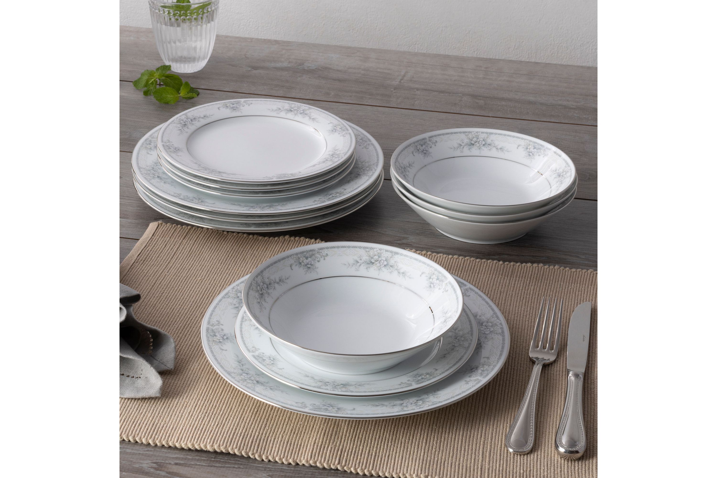 Sweet Leilani 12-Piece Dinnerware Set, Service for 4