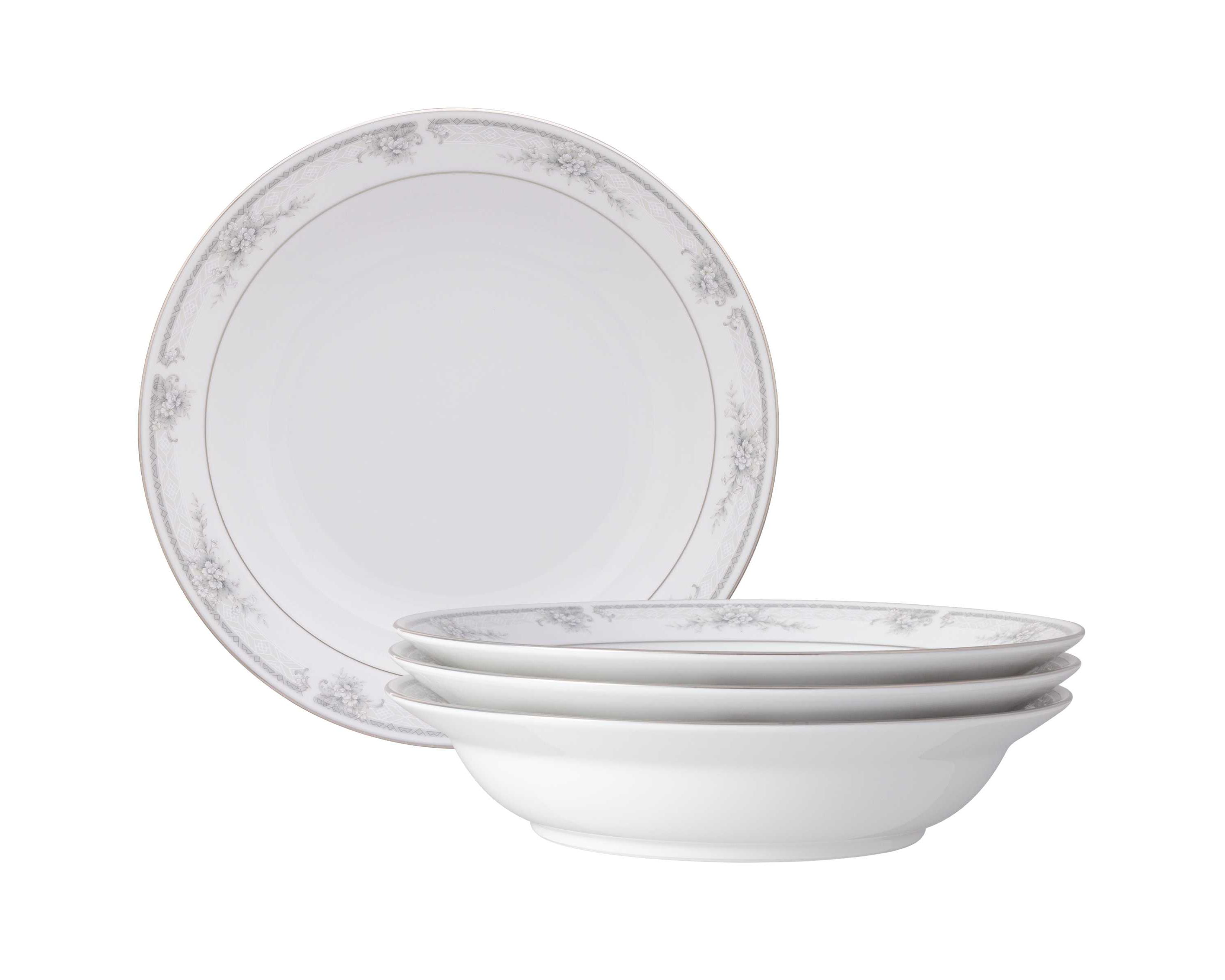 Sweet Leilani Set of 4 Rim Dinner Bowls, 10", 25 oz.
