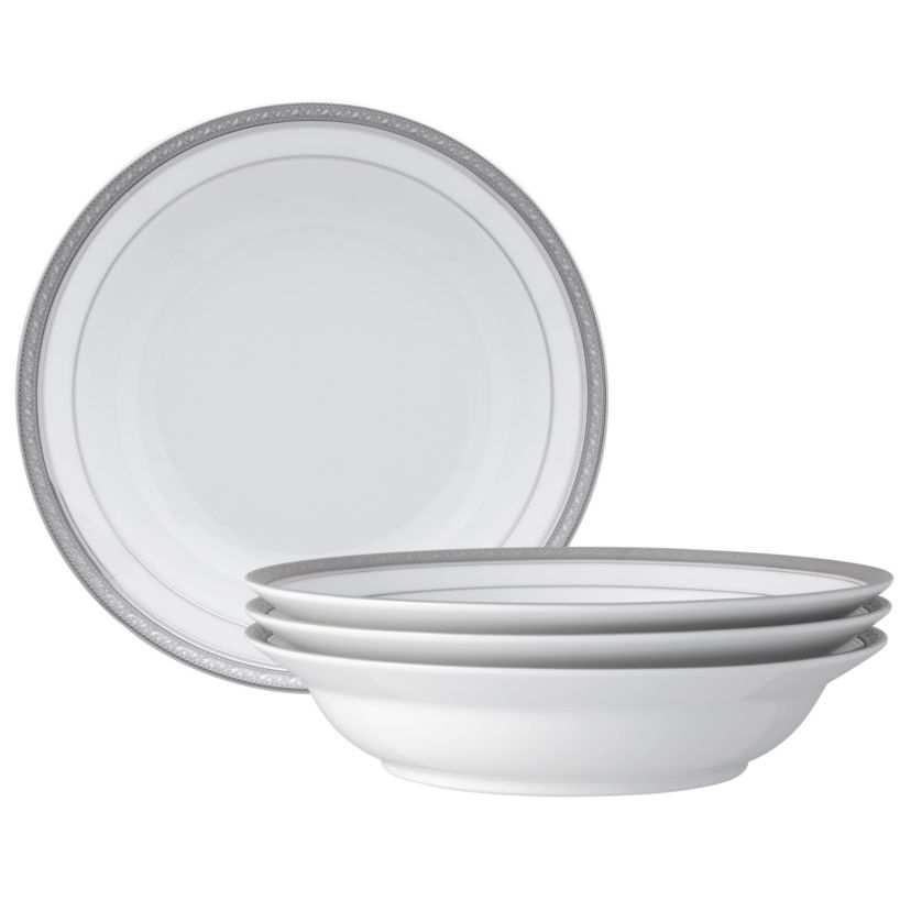 Crestwood Set Of 4 Rim Dinner Bowls, 10", 25 oz.